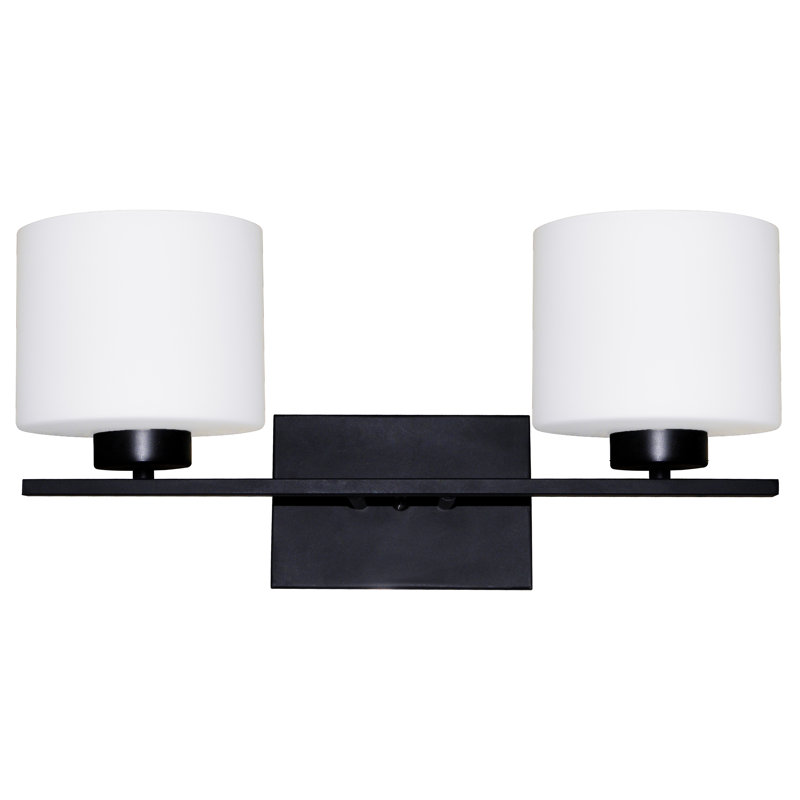 Éclairage pour salle de bain 2 lumières Monatuk, Bronze ébène