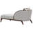 Houston Bouclé Chaise Lounger - Pebble/Walnut