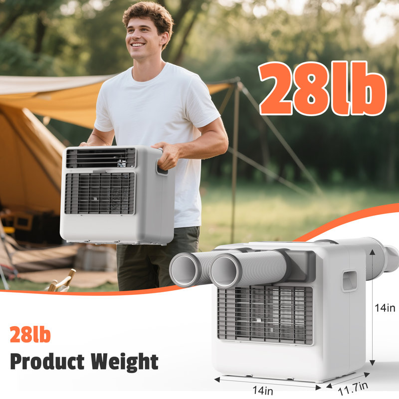 Karinear Tent Air Conditioner Portable Air Conditioner 3300BTU Air Conditioner Camping Tent White Outdoor Event