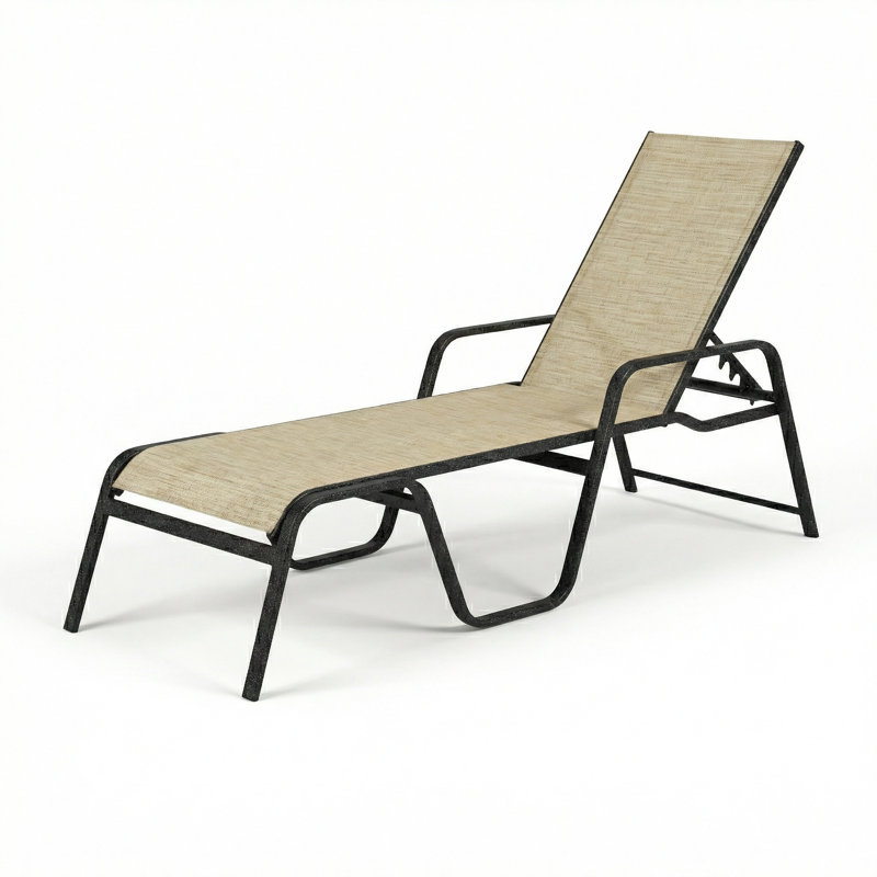  Siesta Chaise, Natural Sling/Granite
