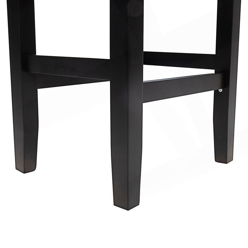 Tabourets de comptoir 2 pièces sans dossier, Noir