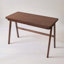 Bureau d'ordinateur en bois d'hévéa, bureau d'écriture rétro en noyer avec tiroir, pieds robustes en forme de A, 47,24 po-85966540