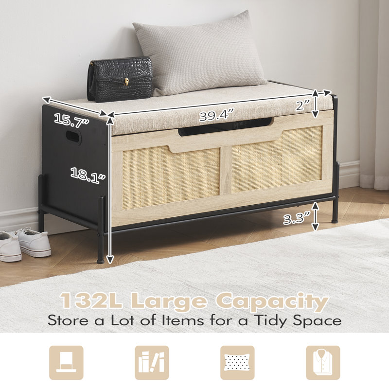 Estey Wood Storage Bench