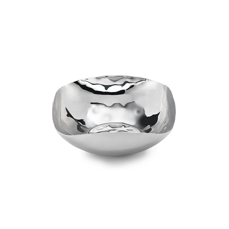 Fidelia Handmade Stainless Steel Dining Bowl, 5" H x 10.5" W x 10.5" D