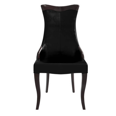 Miramar Upholstered Dining Chair With Rubberwood Legs And High-Back Design
