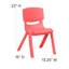 Chaise d'école en plastique empilable avec siège en H 12 po-2142829106-2132751942
