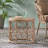 Boho-Inspired Woven Wicker Side Table With Durable Polyethylene Rattan For Outdoor And Indoor Use