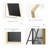 Metal Rectangle Full Length Mirror (Set Of 2) (Set of 2)-113729928-113729929