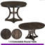 Ensemble de table de salle à manger extensible 5 pièces avec 4 chaises rembourrées, table de cuisine en bois et ensemble de chaises pour 4 à 6 personnes-1565020754