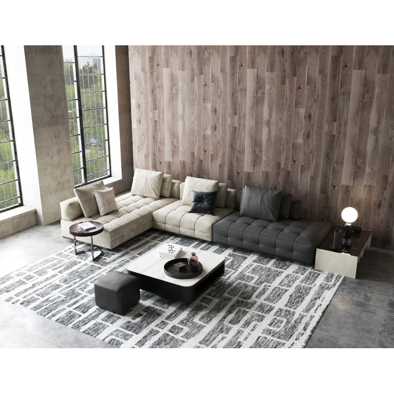 Aldridge Abstract Area Rug, Rectangle 6' x 9'