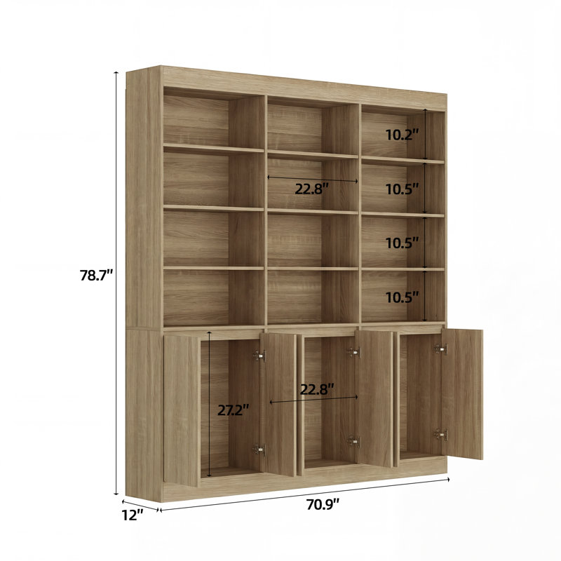 Garde-manger avec finition blanche et rangement solide, Brown
