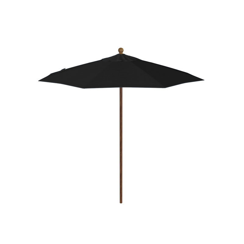 Parasol de marché 7 pi 6 po Jullieta, Tissu performance noir