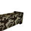 Banc de rangement de 48 po de long avec finition noire et motif floral brun foncé