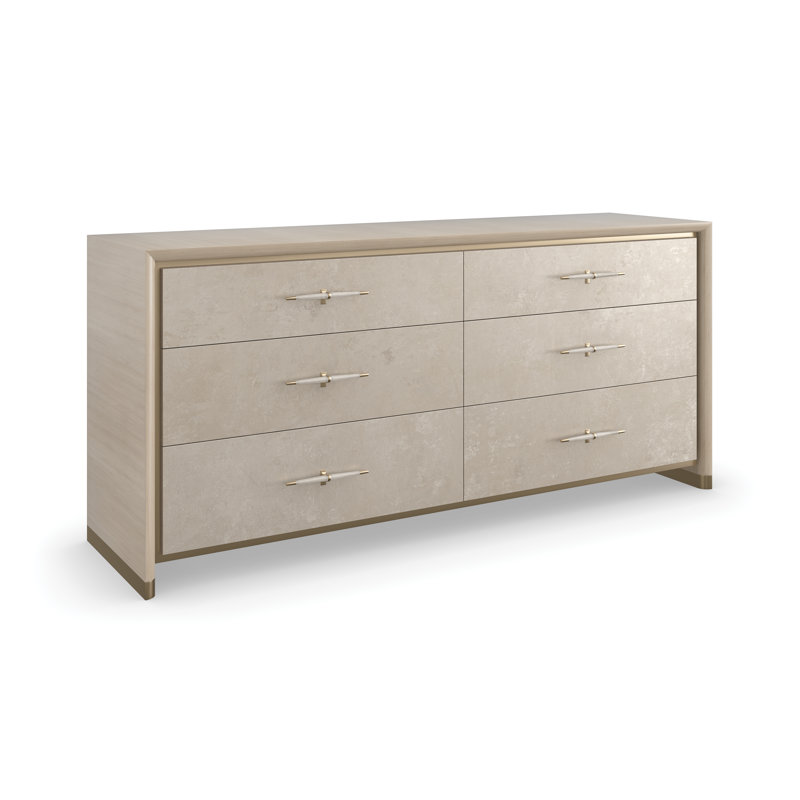 Commode double 6 tiroirs l 70 po