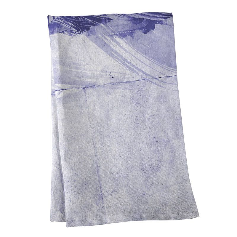 Serviette à thé aquarelle statue of liberty, Sergé de coton, Mauve