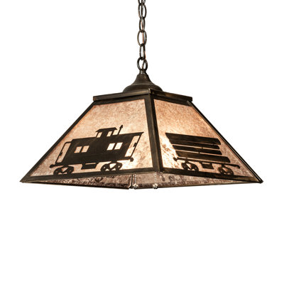2 - Light Antique Copper/Silver Dome Pendant
