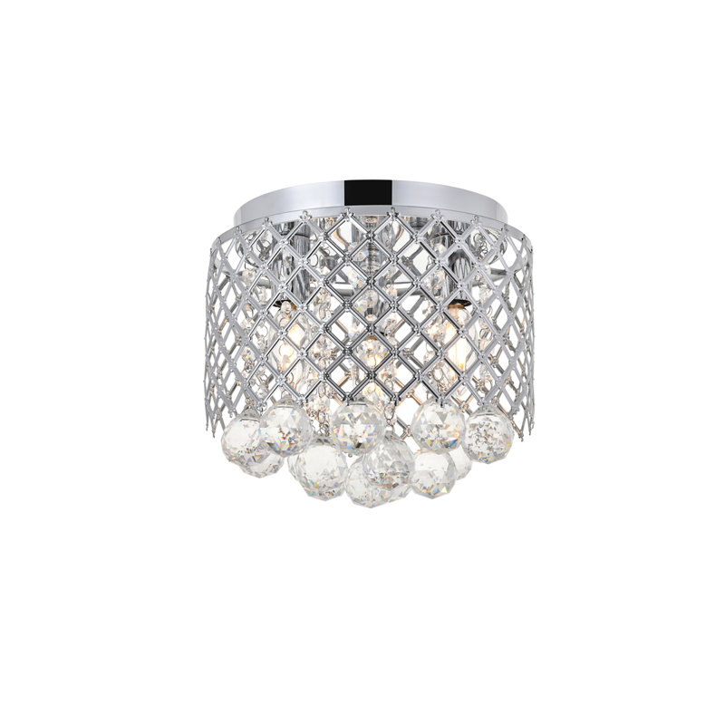 Plafonnier encastré 6 lumières 18 po Stollings, Chrome chrome, 3, H 9,2 po x l 10 po x P 10 po