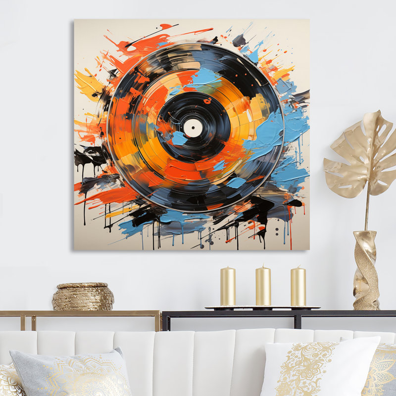Fusion de vinyle sur toile, Toile tendue, H 24 po x l 24 po x P 1 po
