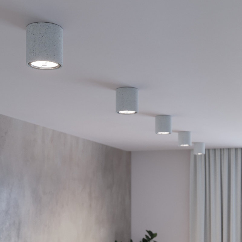 Keshundra Flush Mount, Concrete