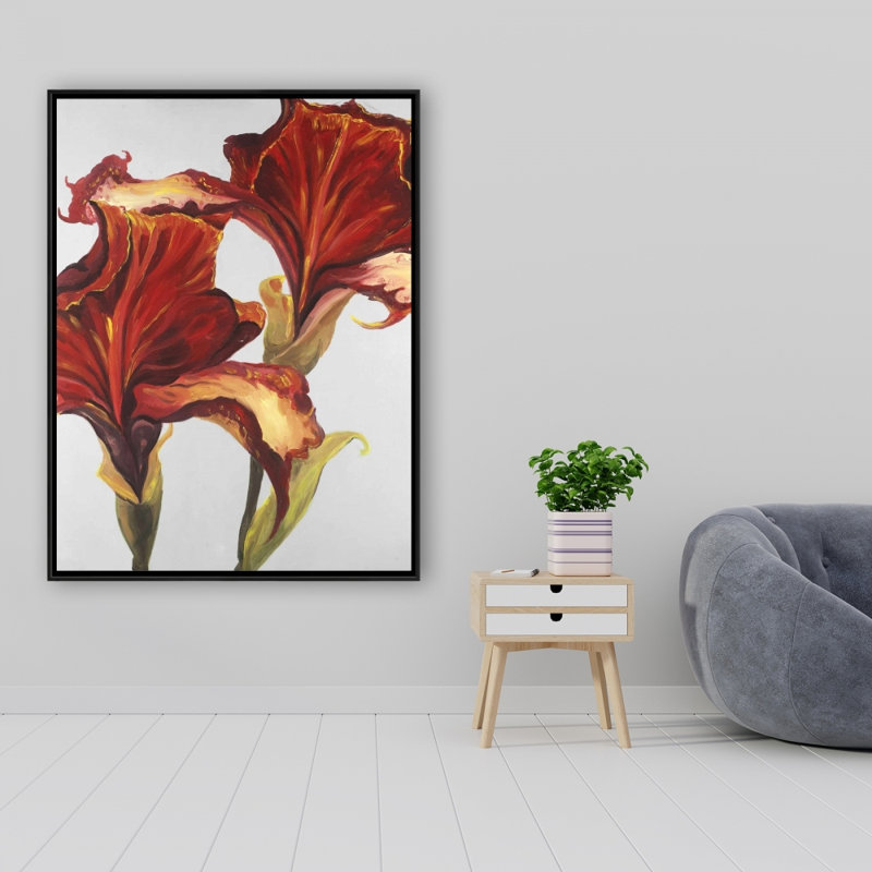 Lys avec des couleurs d'automne sur toile