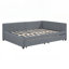 Lit de jour rembourré avec 2 tiroirs de rangement, structure de canapé en tissu de lin, aucun sommier tapissier requis, design classique et fonctionnel-226058201