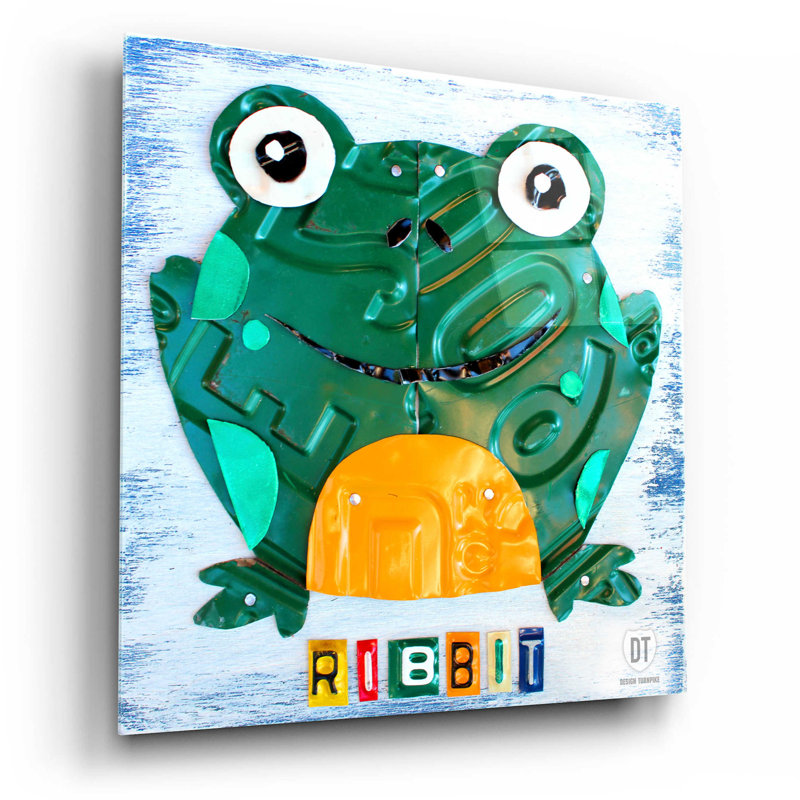 «Ribbit The Frog On» par Design Turnpike Print, H 12 po x l 12 po x P 0,13 po