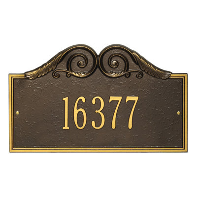 Versailles 1-Line Wall Address Plaque