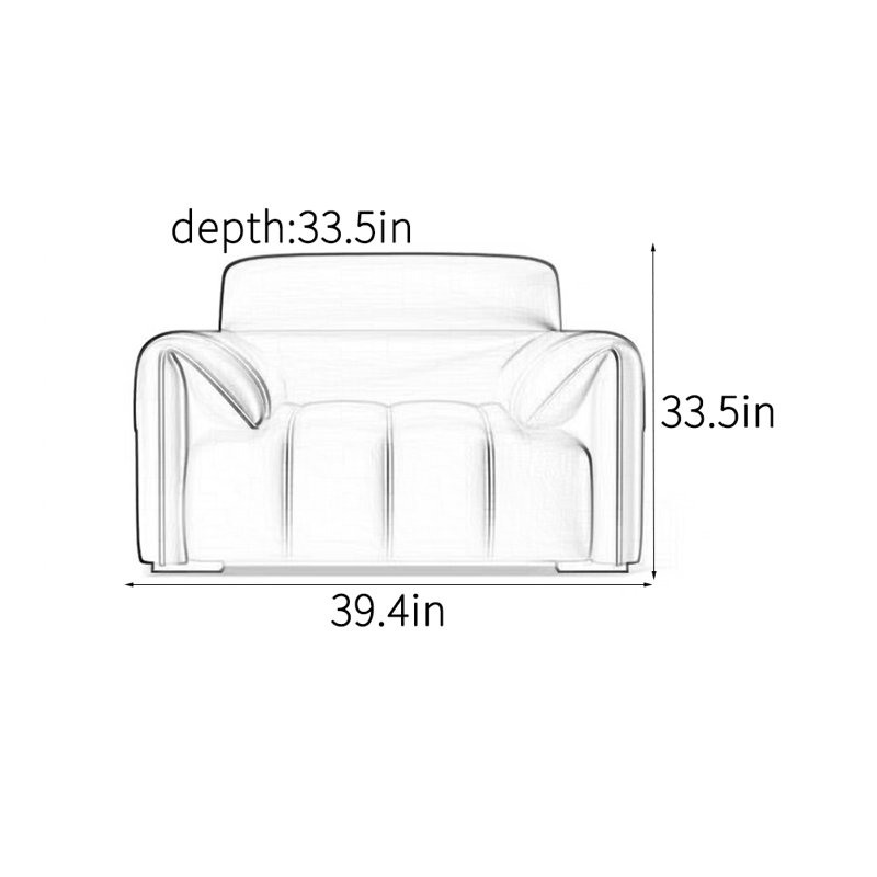 Fauteuil d'appoint simple de style italien