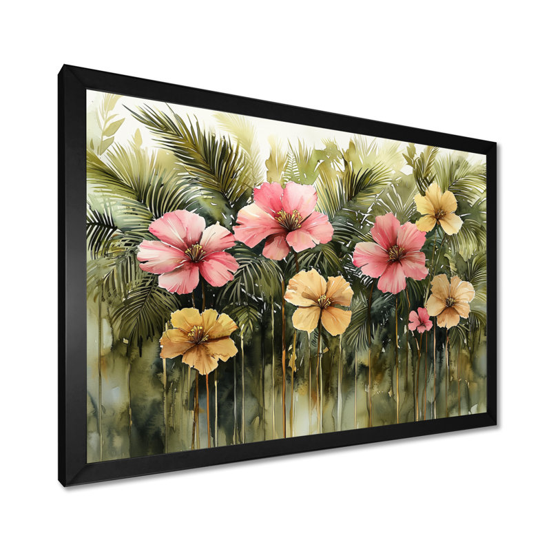 Hibisuc Cliatt tropical dans une symphonie printanière II - Hibiscus, Reproduction encadrée d'une seule photo