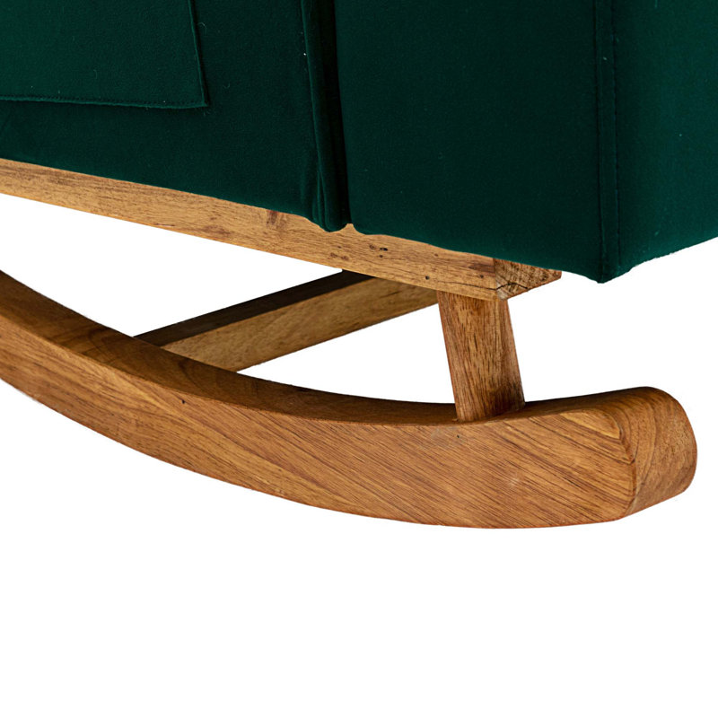 Chaise berçante Abhimanyu, Polyester émeraude