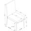 Table à manger transitionnelle 5 avec structure en métal noir, sièges confortables pour 4 personnes et table rectangulaire en bois patiné 5, style transitionnel, structure en métal noir, plateau en bois patiné, dossier solide