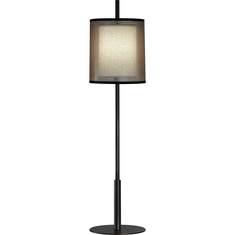 Echo Buffet Table Lamp, Deep Patina Bronze, Bronze Transparent/Ascot White