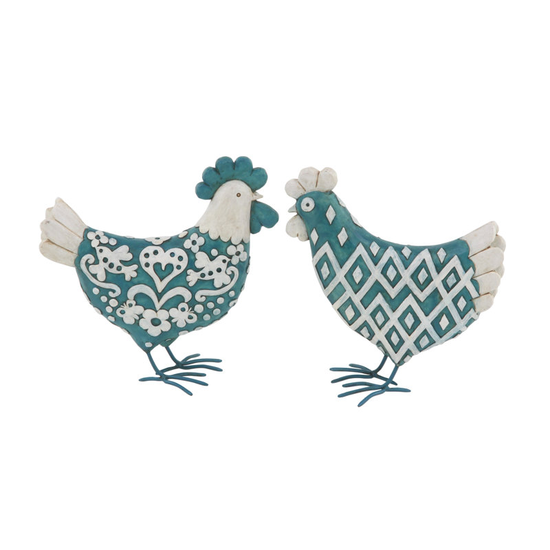 Ensemble de 2 figurines Sherlyn Farmhouse, sarcelle