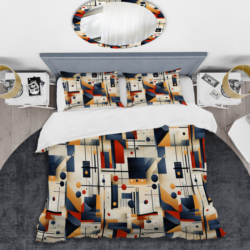 Ensemble de housse de couette géométrique Rustic Industrial Geometic Aesthétique