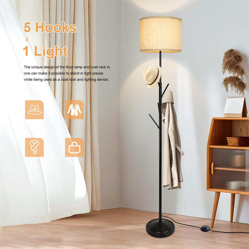 Aitanna Black Traditional Floor Lamp