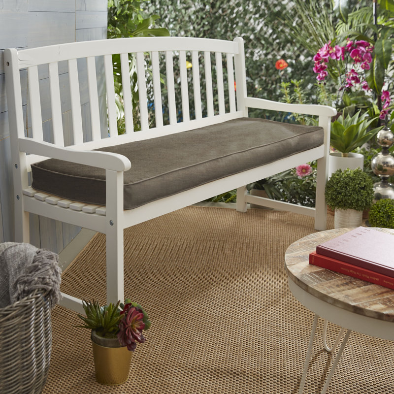 Coussin de siège d'extérieur Sunbrella, Toile Sunbrella® taupe, H 3 po x l 48 po x P 19 po
