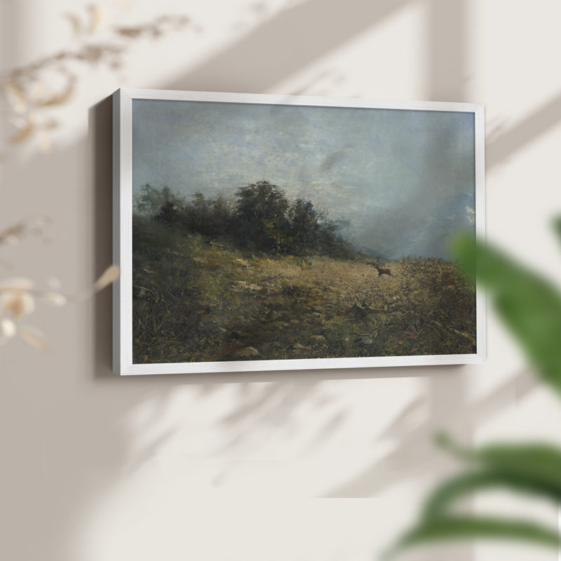 Paysages rétro - DCLXII - Reproduction encadrée - Restickable, H 11 po x l 14 po, Blanc