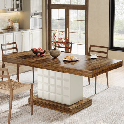 63'' Pedestal Dining Table for 4-6