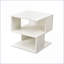 Bibliothèque, minimaliste moderne à double couche | Crème / blanc | Bois d'ingénierie