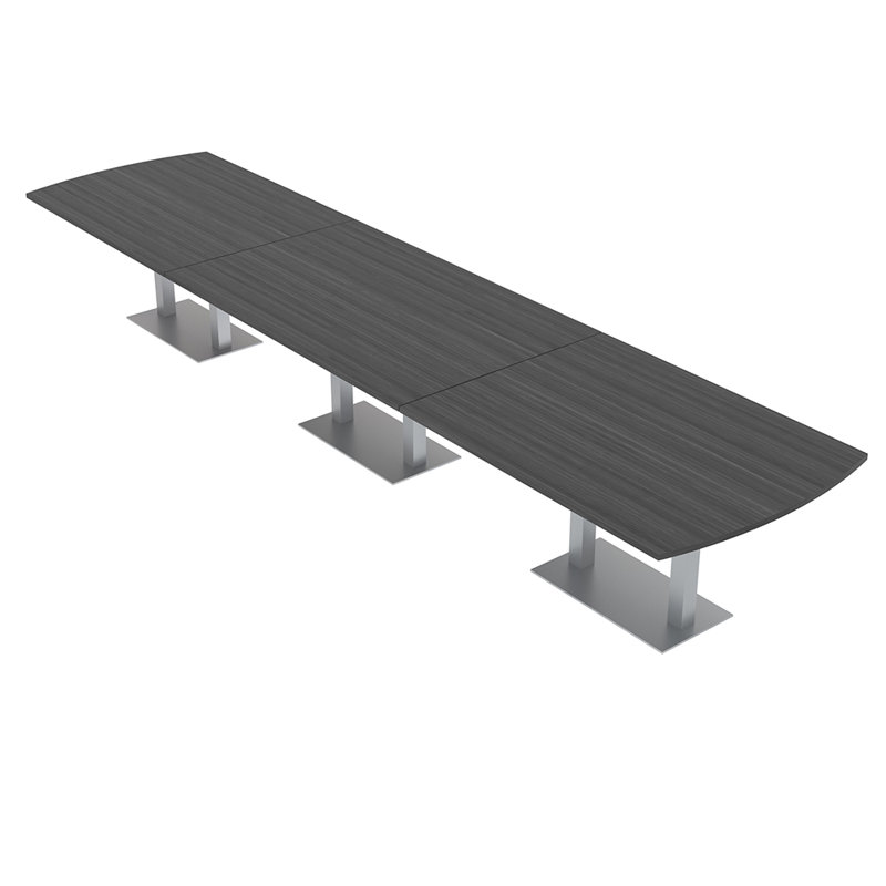 Table de conférence Pavert Arc, Nuit asiatique, Argent argent, H 30 po x l 216 po x P 48 po