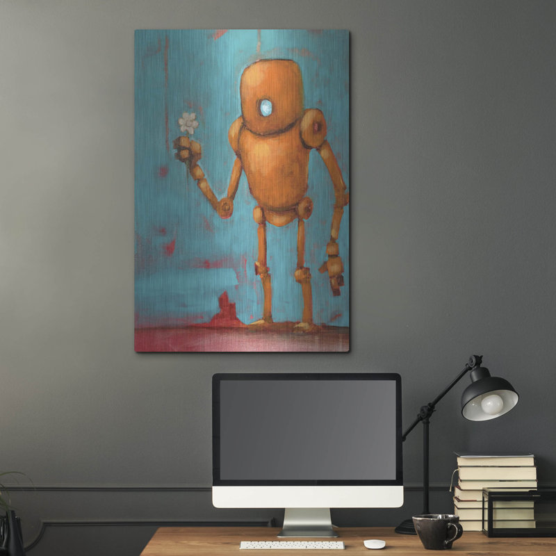 «Bot With Flower» par Craig Snodgrass, H 36 po x l 24 po