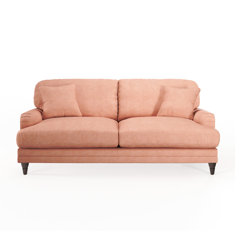Adaku 3 Seater Sofa , Burnished Beech, Salmon