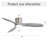52 Inch Flush Mount Ceiling Fan With Dimmable Led Light 3 ABS Fan Blades Reversible DC Motor For Living Room