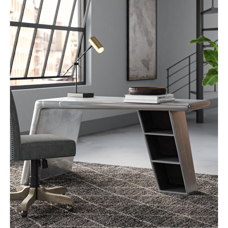 Thor Metal Top Solid Wood Base Writing Desk