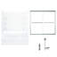 60" W x 74.25" H Frameless Rectangle Sliding Tub & Shower Kit with Towel Bar and Base Included-1161631101