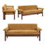 Canapé minimaliste à deux places en chenille - Sofa moderne capitonné avec accoudoirs rembourrés et coussin d'assise amovible-1463061065