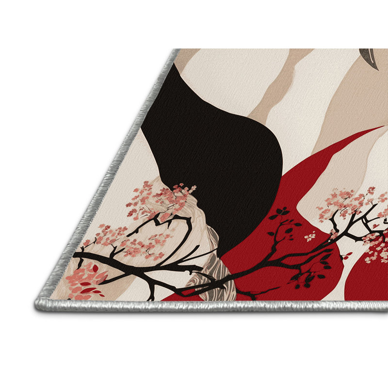 Petal Whispers Rug, Square 3'