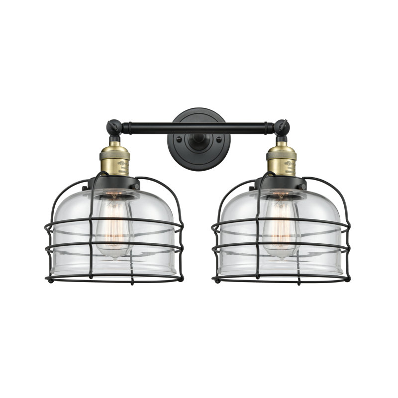 Gatewood 2 - Light Dimmable Vanity Light, 6 Watt Vinage LED Bulb, Clear, Black Antique Brass