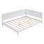 Lit de jour double en bois pleine grandeur, blanc