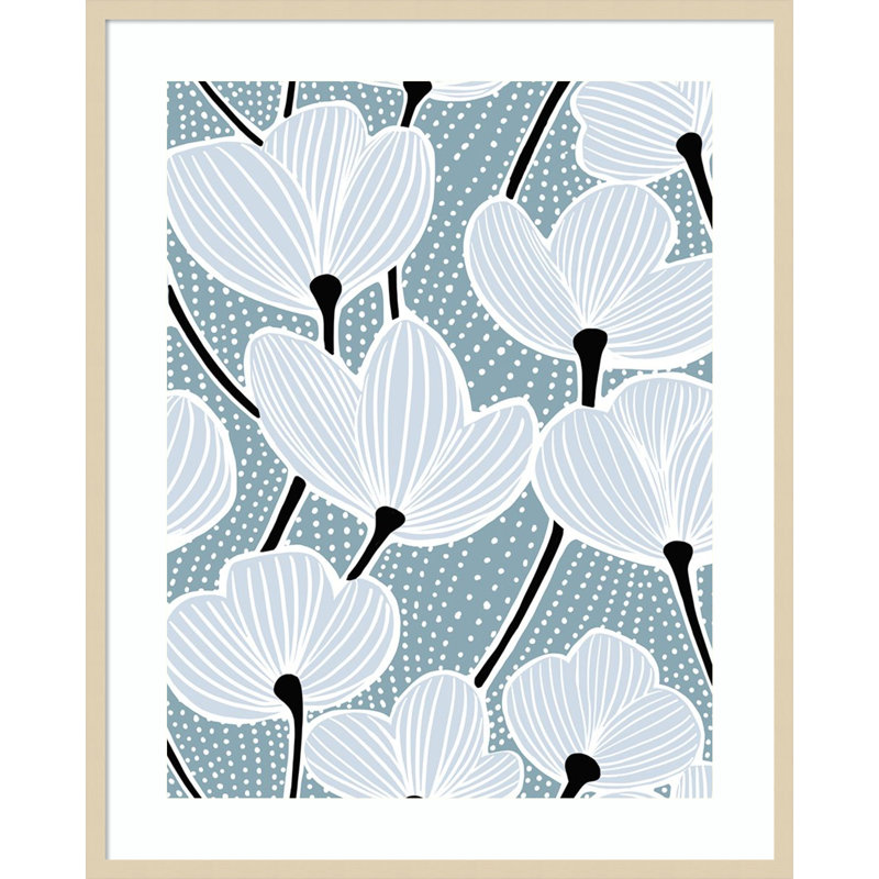 «Modern Poppy I» par Katie Oshea, reproduction d'art encadrée sur bois, H 41 po x l 33 po